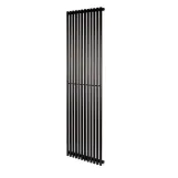 Трубчастий радіатор Betatherm вертикальний Praktikum 1 1800x463 (Чорний  RAL9005M, підк. №99) Фото - 1